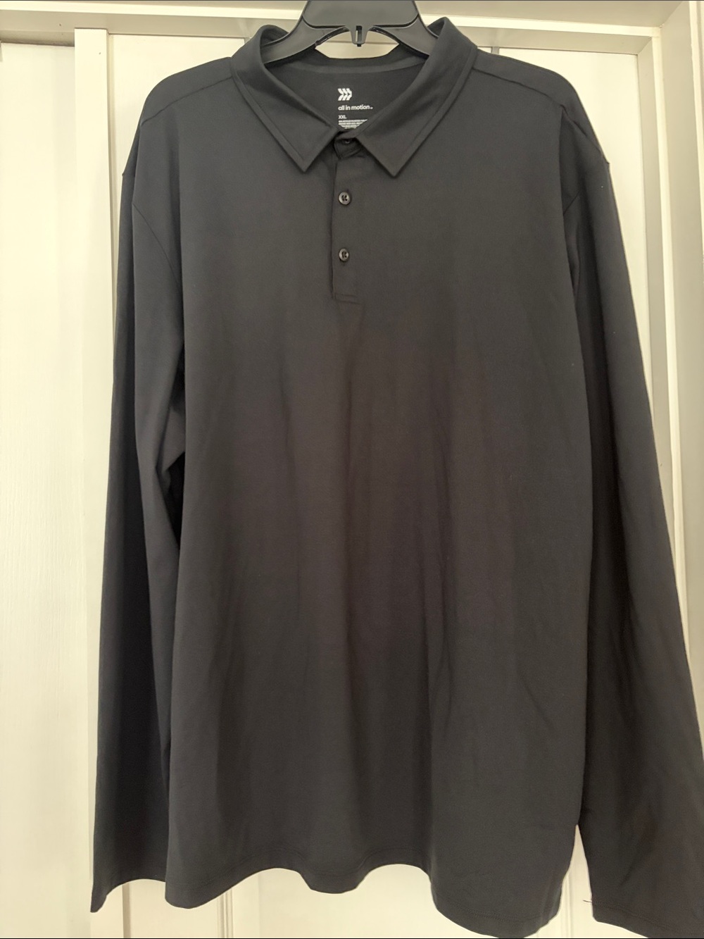 all in motion Men's Long-Sleeve Black Polo